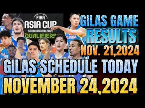 gilas schedule today